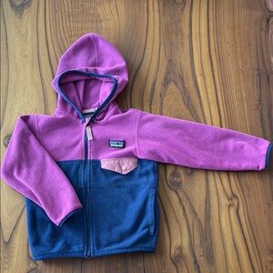Patagonia Kids' Pink and Blue Fleece Hoodie